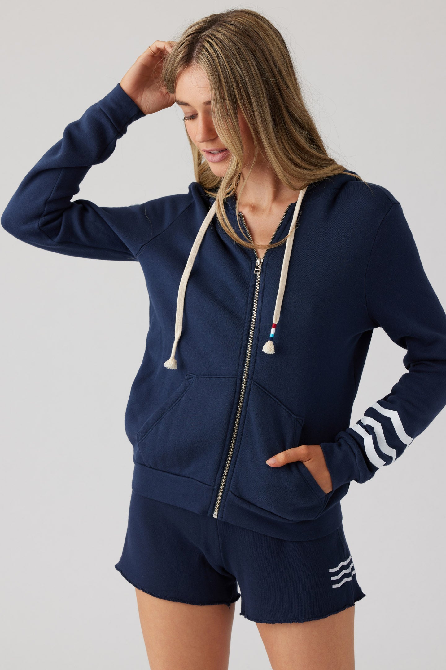 West Coast Beach Women's Beach Hoodie Indigo Blue / L