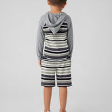 Kids Black/White Stripe Short