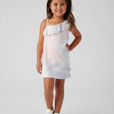 Kids One Shoulder Mini Ruffle Dress