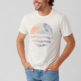 Coral Palm Waves Tee