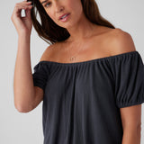 Rib Off Shoulder Top