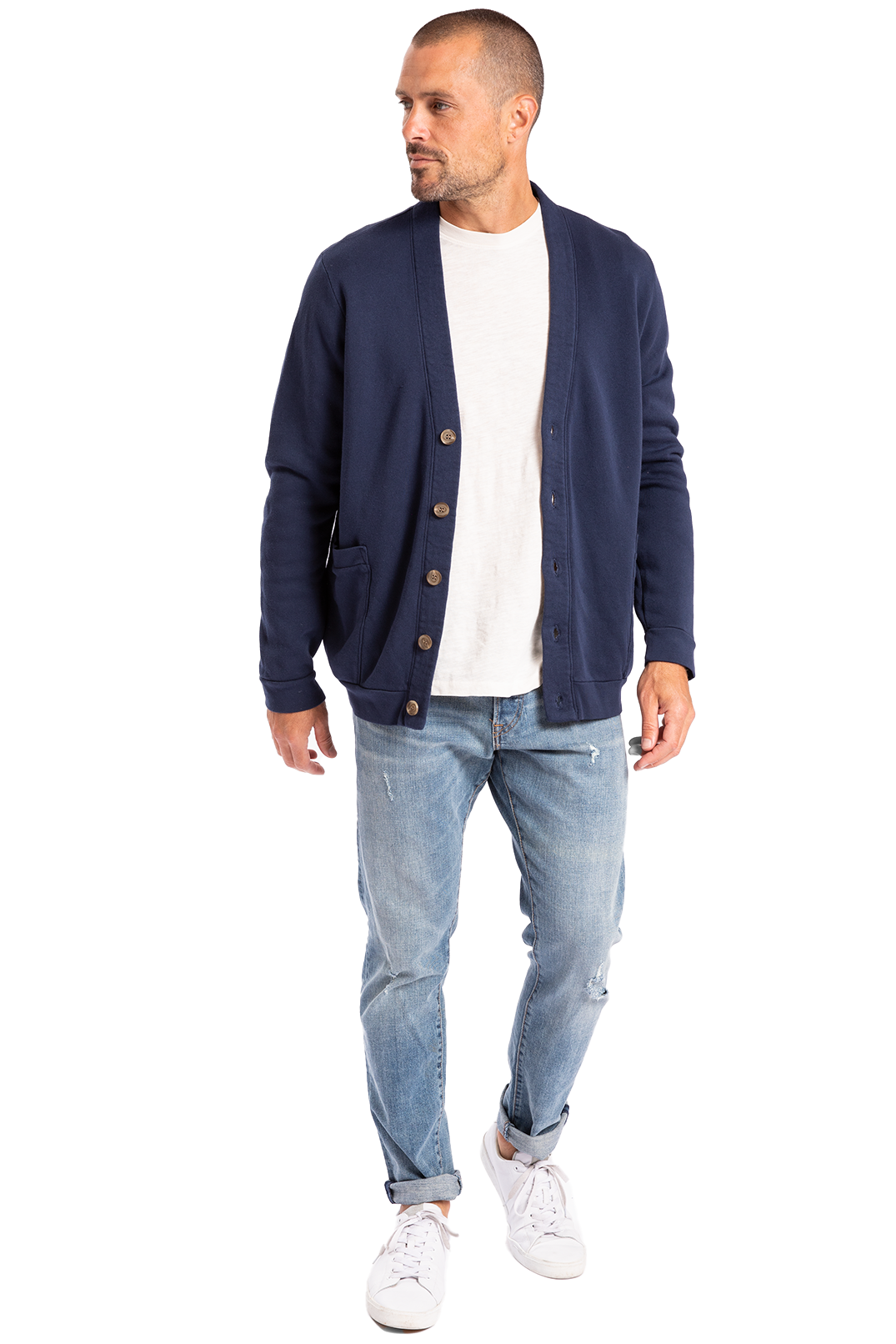 Brushed French Terry Cardigan